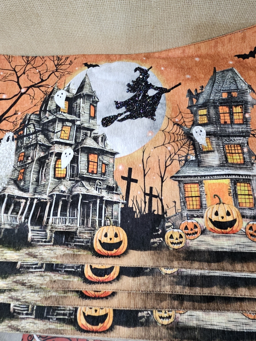 ✨ JMLE Mircille Designs Hand-Beaded Halloween 4 Placemats ✨New
